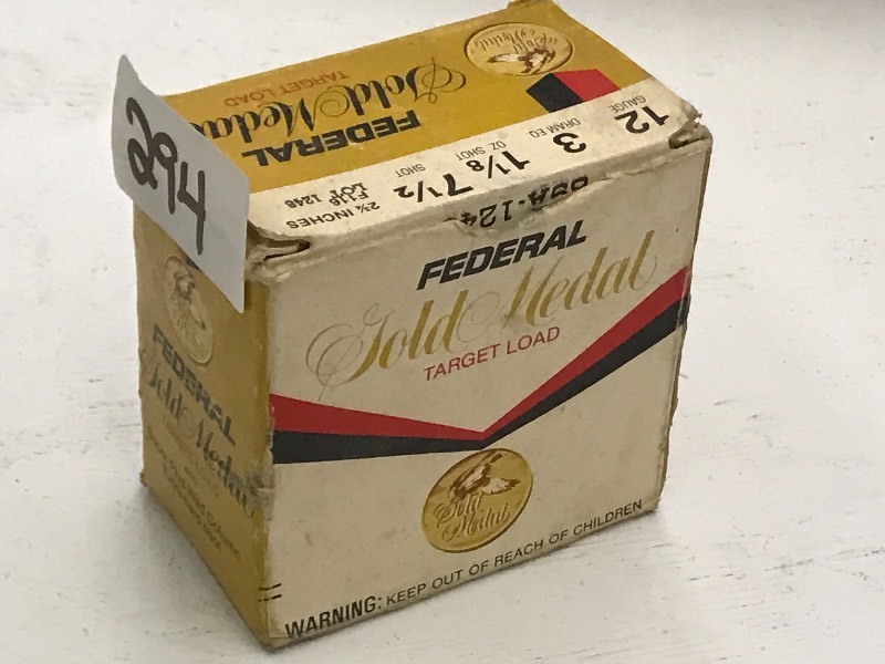 lot 294 image: Full Box Of Federal Gold Metal 12-G...