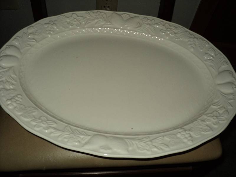 white large platter, 18x14 in...