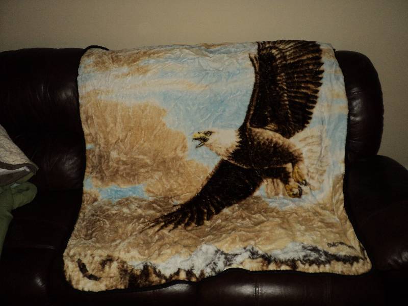 2 eagle throws, 44x60 in each...