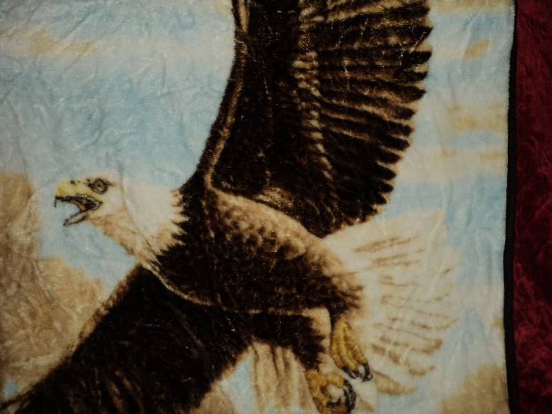 2 eagle throws, 44x60 in each...