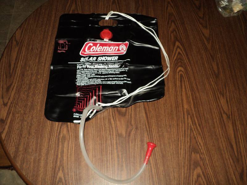 coleman solar shower...
