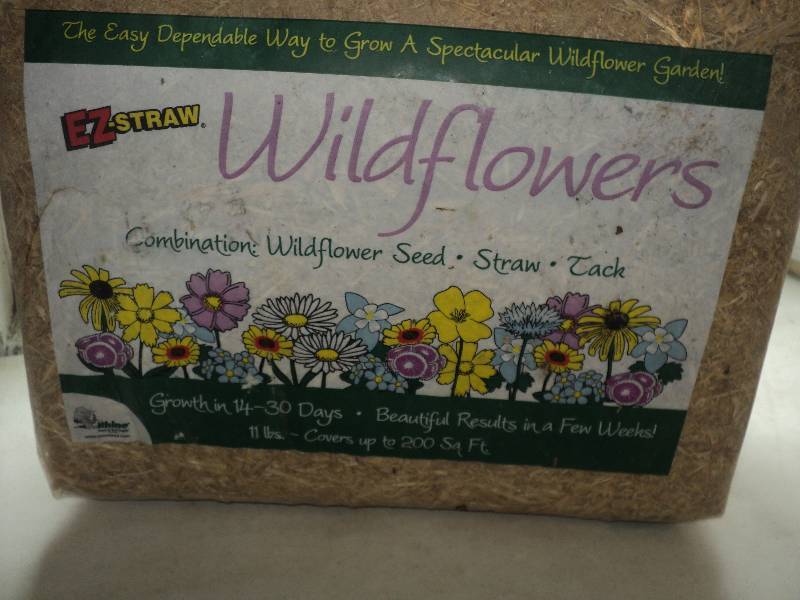 2  EZ-straw wildflowers, 200 sq fee...