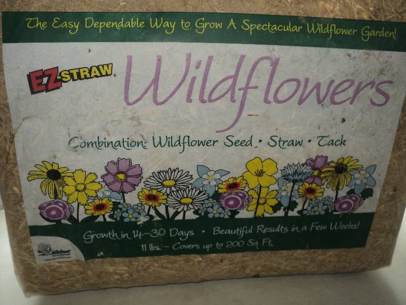 2  EZ-straw wildflowers, 200 sq fee...