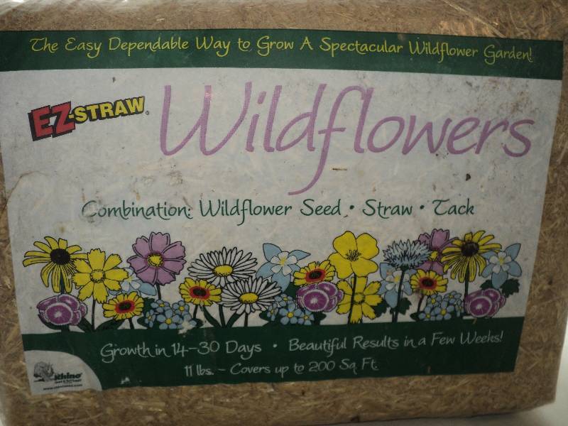 2  EZ-straw wildflowers, 200 sq fee...