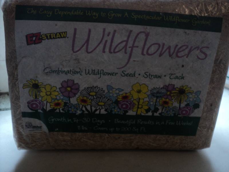 2  EZ-straw wildflowers, 200 sq fee...