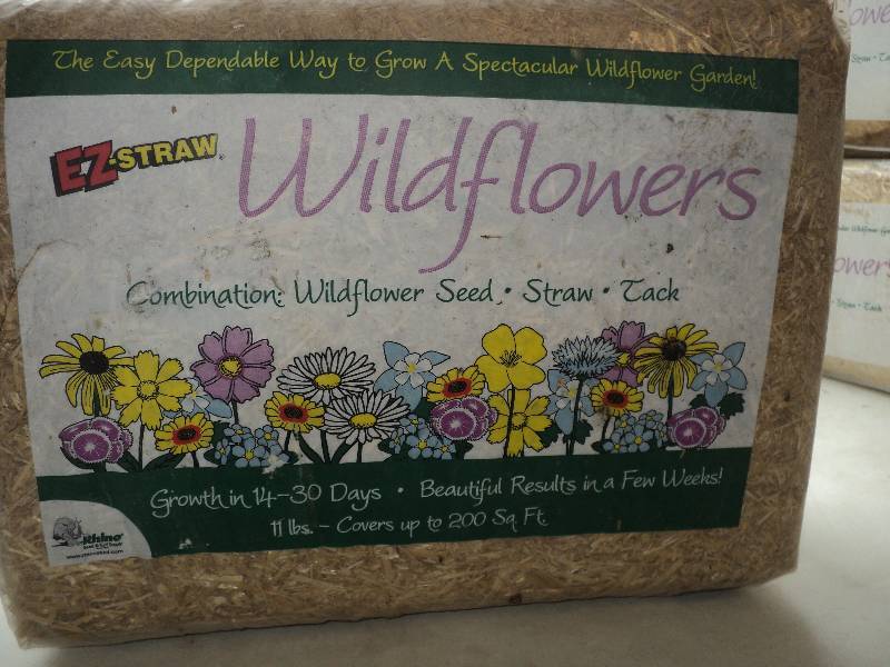 2  EZ-straw wildflowers, 200 sq fee...