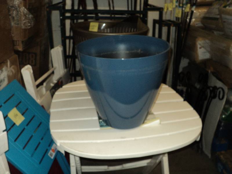 blue planter 14inx14in...