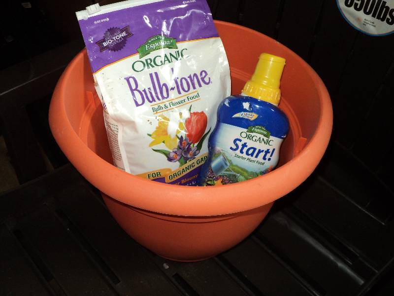 pot, organic bulb and flower food, ...