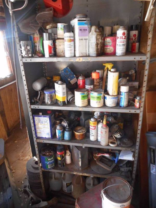 SHELVING LOT WITH SUPPLIES