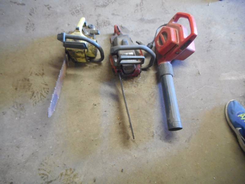 TORO BLOWER AND 2 CHAIN SAWS