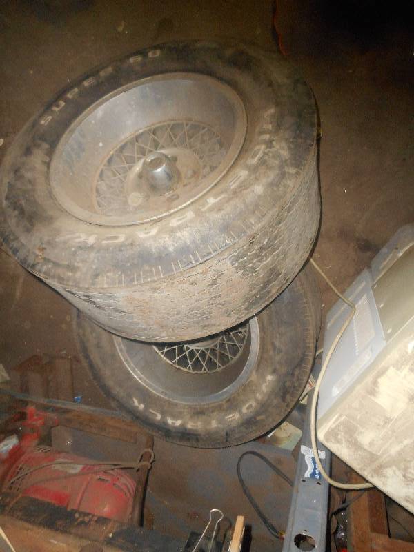 (2) SUPER 60 WIDETRACK TIRES & RIMS