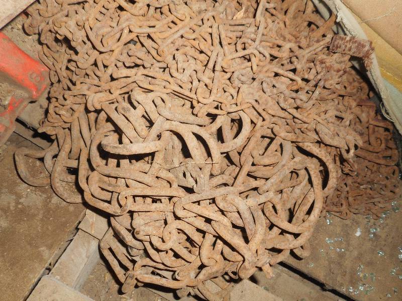 MASSIVE PILE OF TIRE CHAINS