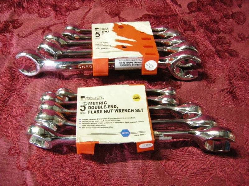 lot 33 image: Pittsburgh Double End Flare Nut Wrench Sets