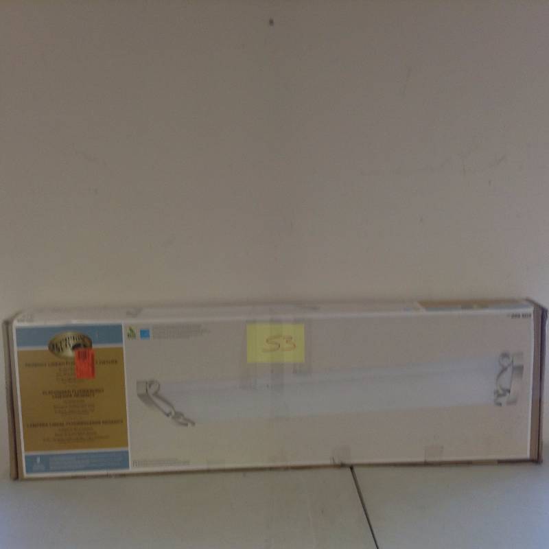 lot 53 image: Hampton Bay Regency Brushed Nickel Linear LED Flush Mount never used