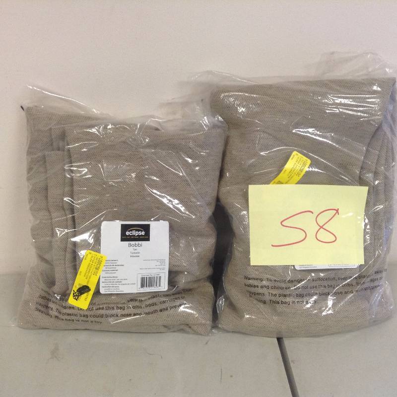 lot 58 image: Set of 2 Eclipse Bobbi Grommet Blackout Energy-Efficient Curtain Panels new
