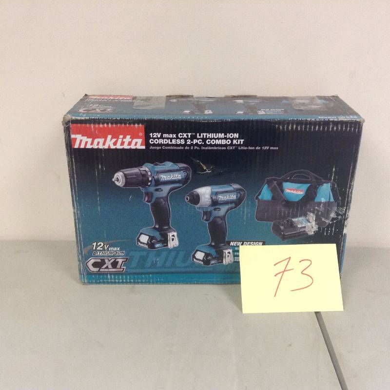 lot 73 image: Makita CT226 12V Max CXT Li-Ion Cordless Impact Drill Driver Combo  Never used