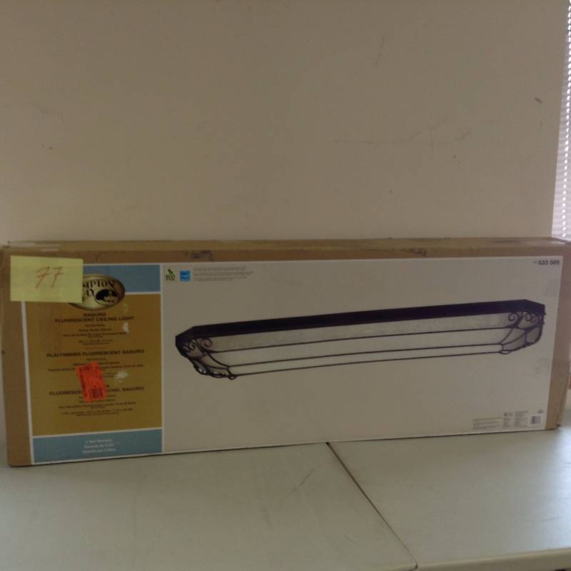 lot 77 image: Hampton Bay Saguro 4-Light Russet Fluorescent Ceiling Flushmount
