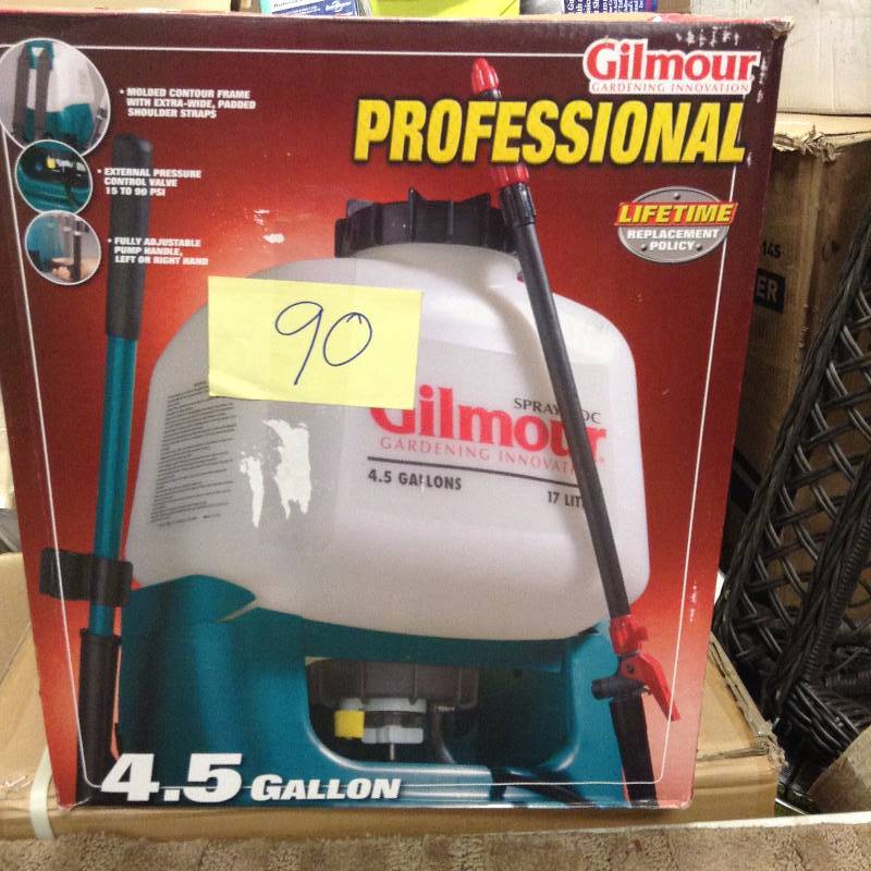 lot 90 image: Gilmour Professional 4.5 Gal Backpack Sprayer new