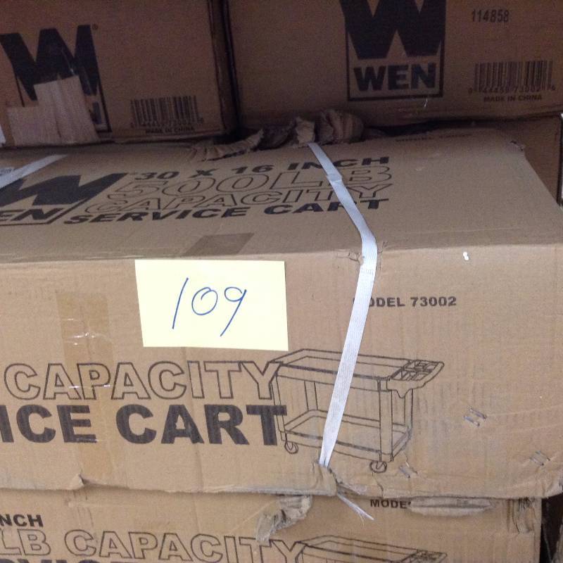 lot 109 image: Wen 500 lbs. Capacity Service Cart New