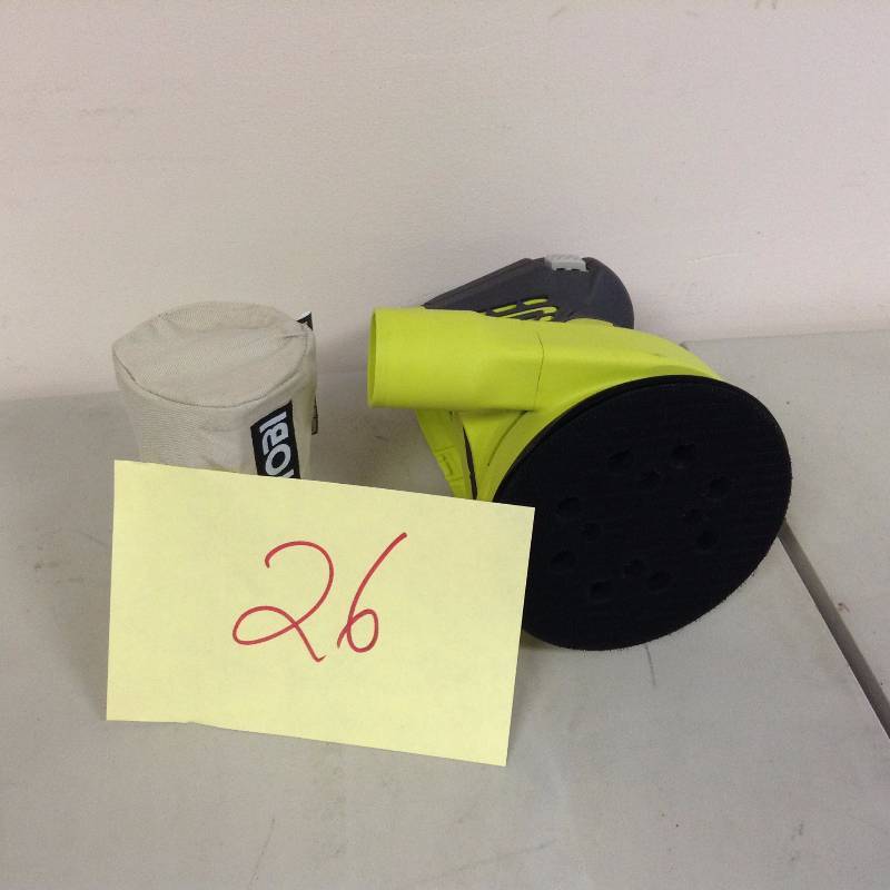 lot 26 image: Ryobi 18V 5 in Random Orbit Sander never used