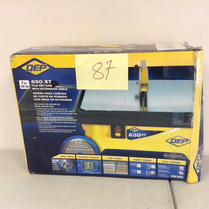 lot 87 image: QEP 7 in Wet Tite Saw used in very good condition