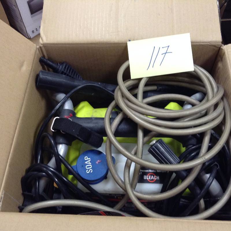lot 117 image: Ryobi 1600 PSI 1.2 GPM Electric Pressure washer used in working condition