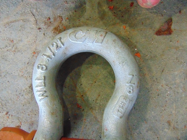 lot 18 image: (3) 78, 22 MM Pin Shackles