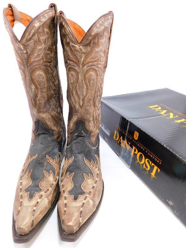 lot 10 image: Dan Post Lucky Break Mens Leather Boots  Size 9