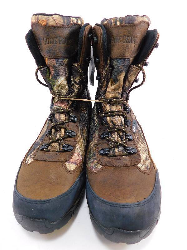 lot 14 image: Guide Gear Mens Size 13 Pursuit Camo (Mossy Oak Breakup) 9 Hunting Boots - 400g Thinsulate