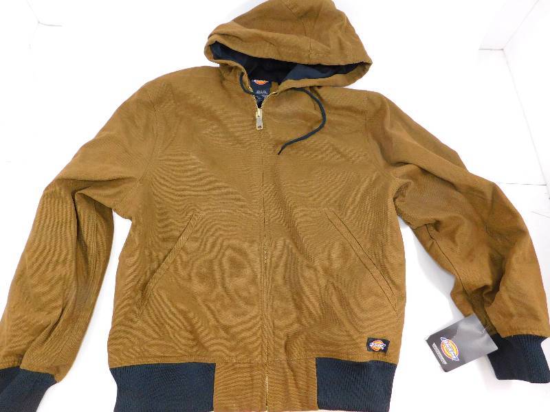 lot 31 image: Dickies Mens Size L Heavyweight Sanded Duck Thermal Lined Hooded Jacket