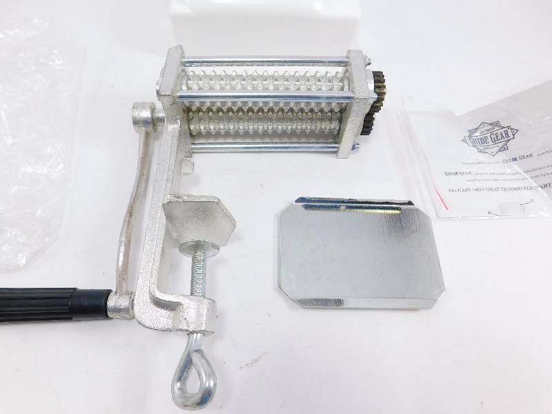 lot 56 image: Cast Iron Manual Meat Tenderizer & Cuber