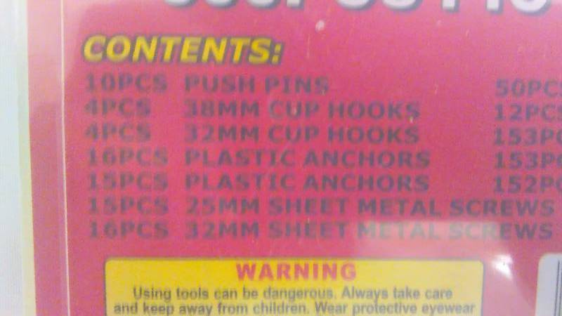 Picture hanging assortment, 600 pcs, by Pitbull
