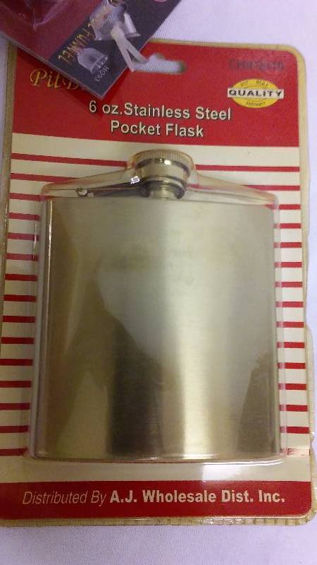 Pocket Flask, 6 oz. and Stainless Funnel