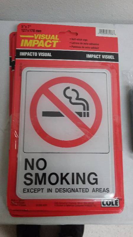 Smoking and Non-smoking Signs (5 each)