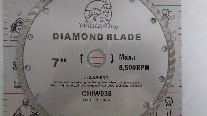 7 Inch Diamond Blade by White Dog