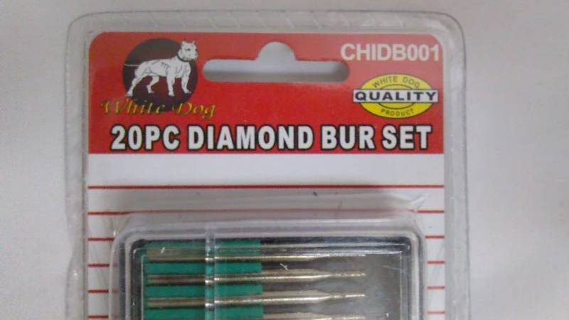 20 pc. Diamond Bur Set by White Dog