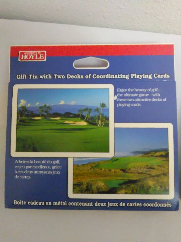 Golf Playing Cards (6) in collector tin