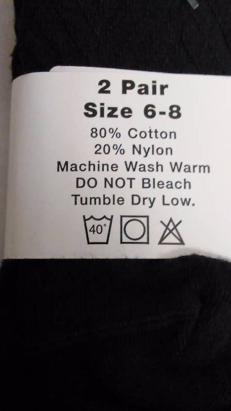 Womens Socks, Size 6-8, (12)