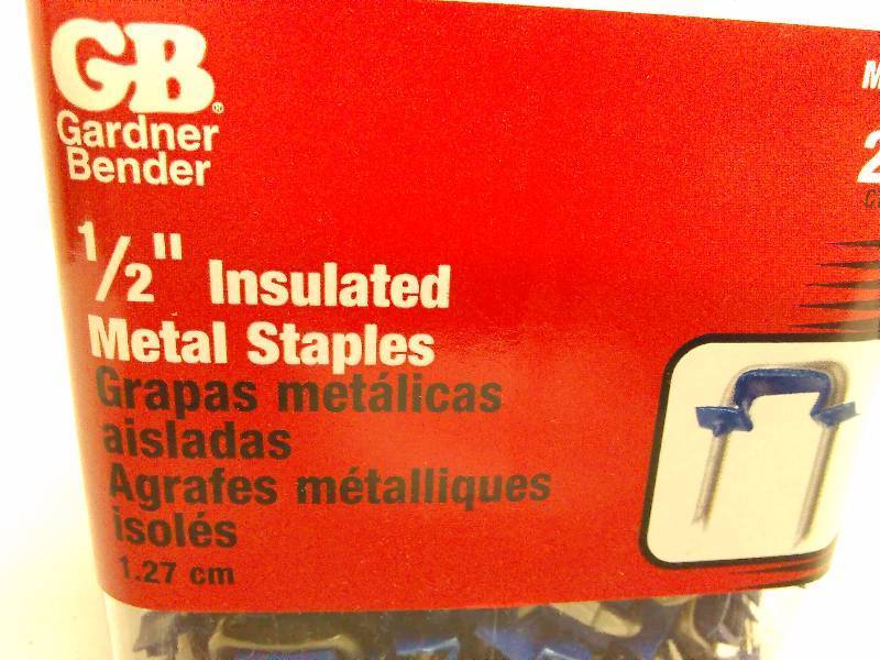 Insulated Metal Staples, qty. 200, � Inch by Gardener Bender
