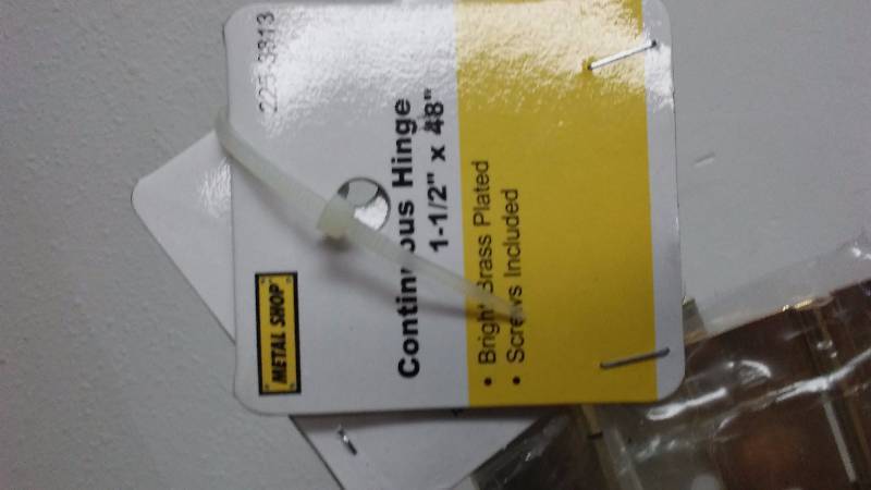 Continuous  Piano Hinges (2), 1.5 x 48 in. with screws