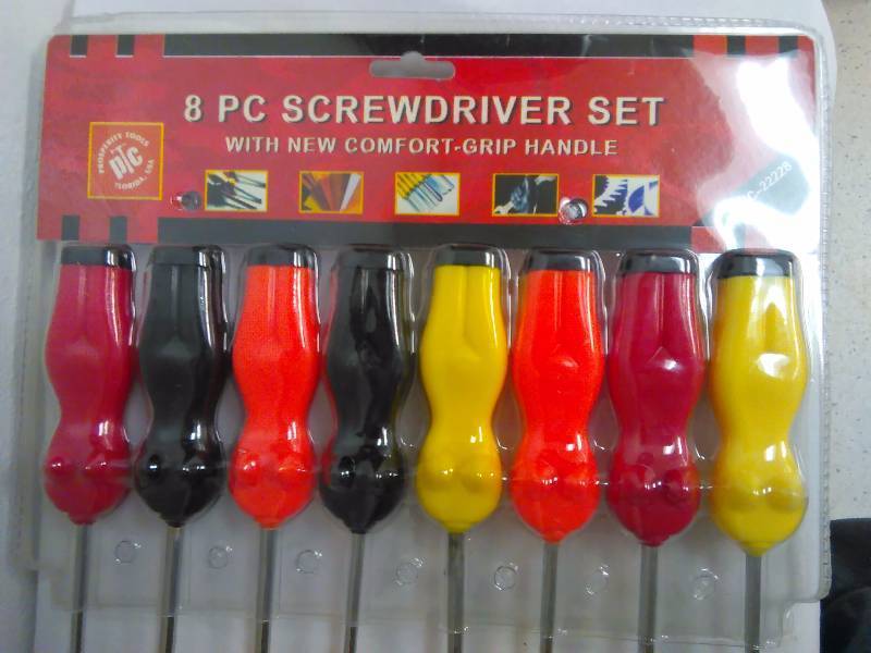 8 Piece Screwdriver Set, long Handle 15 and 26 inches