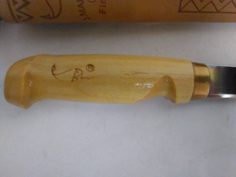 Rapala 9 in. Blade, Wood Handle with leather case, Hand Ground Stainless