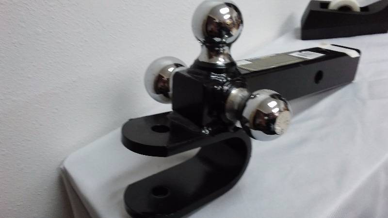 Tri-Ball 2-inch Trailer Hitch Mount, Solid Steel Shaft 2 5 16, 1 78, 2 � inch balls