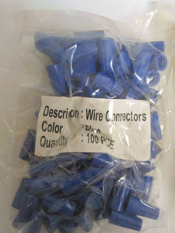 Wire Nuts, 100 pcs each yellow, blue, grey