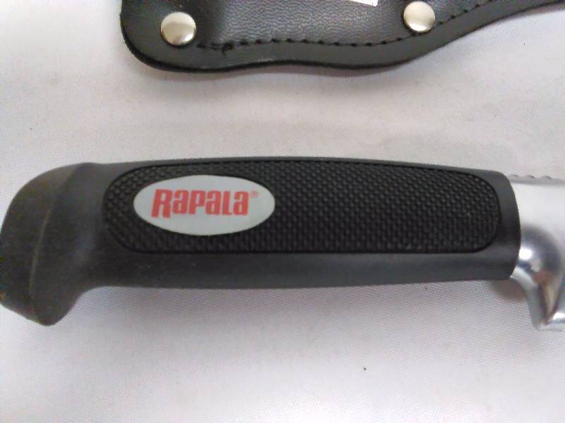 Rapala Knife 7.5-inch Blade, Rubber Handle and case, Hand Ground Stainless