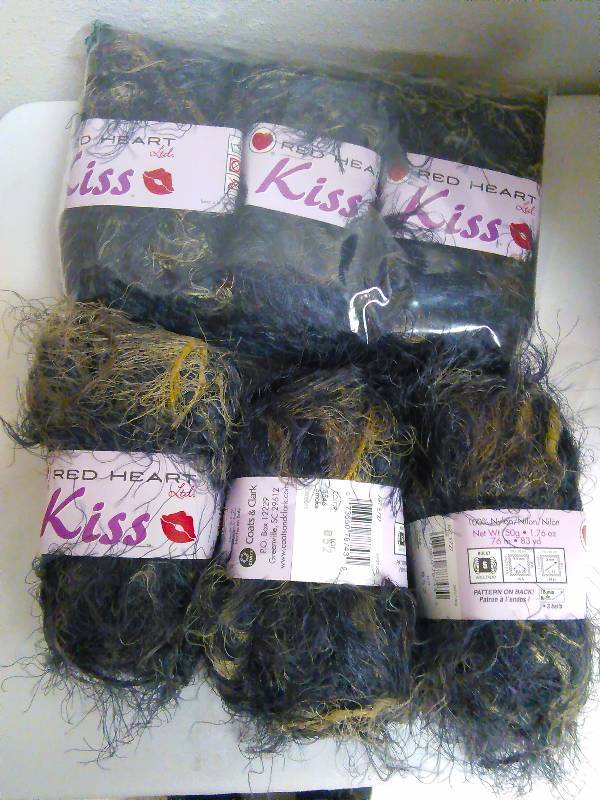 Red Heart Kiss Yarn 83yds per skein (36 skein lot) Super Soft, Color 3546 Smoke