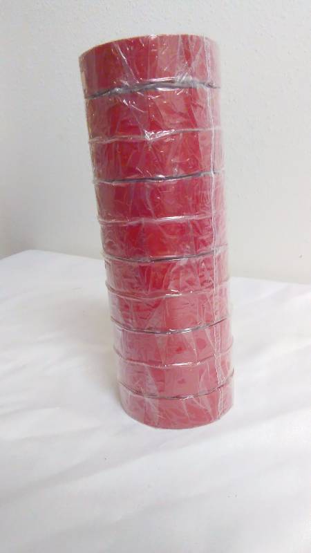 PVC Insulating Tape  Electrical Tape  Red (10) 50 ft. per roll, � inch wide, suitable for up to 600v