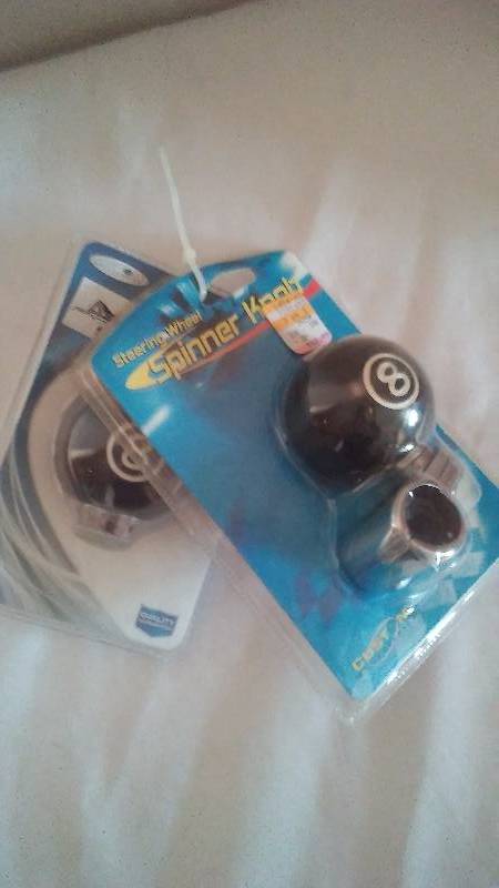 Spinner Knob, 8 Ball one for steering Wheel, one for Shift lever