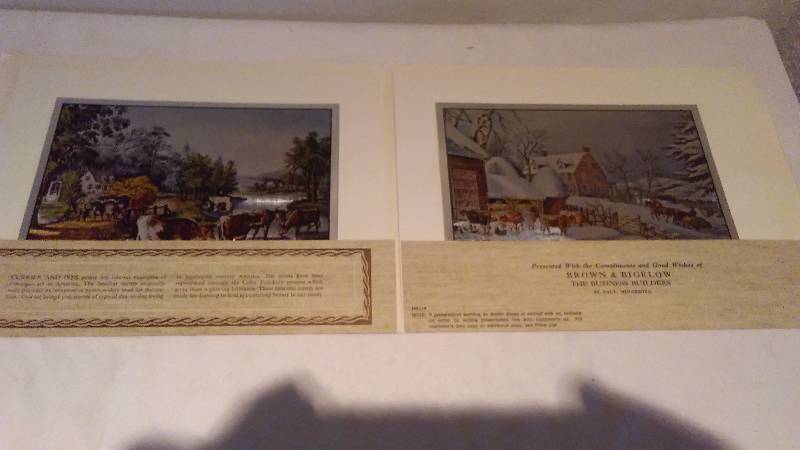 Foil Nostalgic America by Currier and Ives (4) 8 x 10