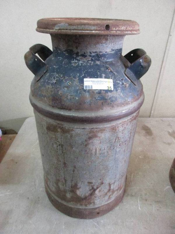 vintage metal jug